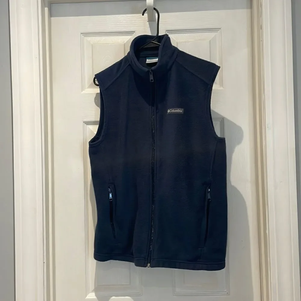 Columbia fleece full zip vest SZ small